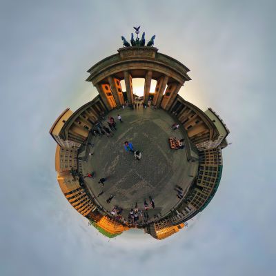 Littleplanet foto van de Brandenburgertor in Berlijn